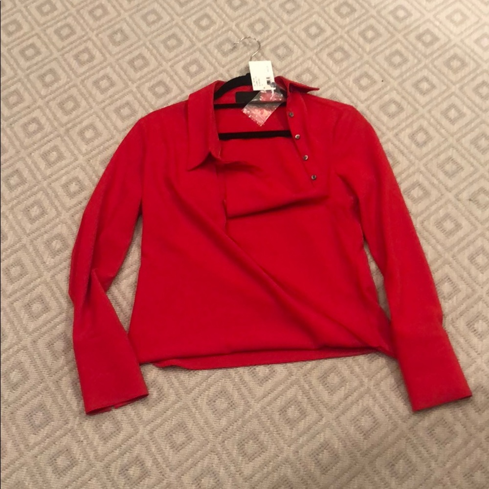 NWT Intermix asymmetrical blouse, size Small